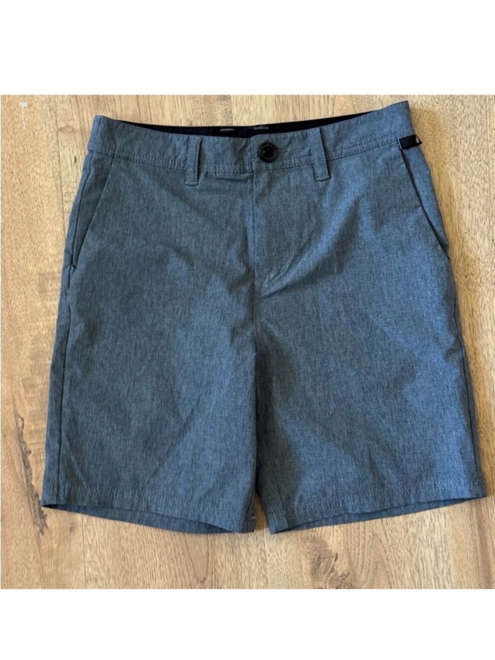 Volcom Shorts Boys 27 Youth 14 Gray Blue Hybrid Chino